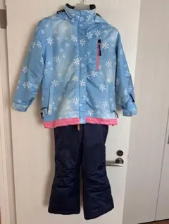 むくすけ様専用　子ども用スキーウェア 水色　雪の結晶柄　130cm