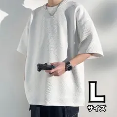Tシャツ　メンズ　ストリート　オーバーサイズ　韓国　高級感　おしゃれ　白　半袖
