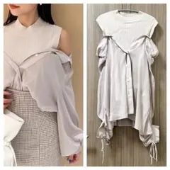 スナイデル ブラウスレイヤードニットトップス