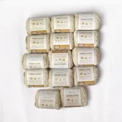 【かいん様専用】オーガニックコットン細　14玉セット　セリア　ごしょう産業　毛糸