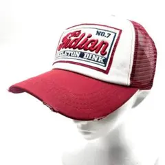 アメカジ風　メッシュキャップ　ビンテージ風　ダメージ加工