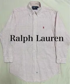 ラルフローレン　メンズシャツ ボタンダウン　刺繍 ロゴ　長袖シャツ　チェック