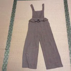 ナルミヤインターナショナルのブラウン系 チェック柄 オーバーオール