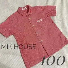 MIKIHOUSE ヴィンテージ ギンガムチェックシャツ 100cm 赤