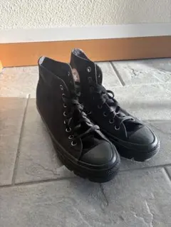 コンバース 厚底 スニーカー ハイカット ブラック