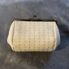 ポーチ 小物入れ ラインストーン ホワイト 化粧ポーチ がま口バッグ