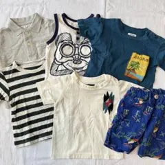 無印　マーキーズ　Tシャツ　5部袖シャツ　タンクトップ　ブリーズ 半ズボン80