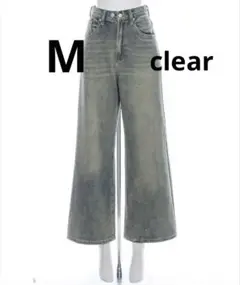 【タグ付き】clearラインストーンデニム　キラキラ　ヴィンテージ　M