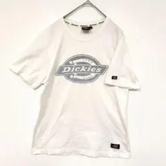 Dickies Tシャツ L トップス シルバーのロゴプリント 綿100%
