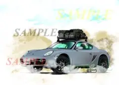 【額入り2Lイラスト】PORSCHE Cayman 987
