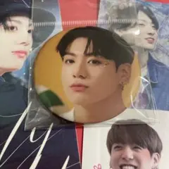 BTS ジョングク 缶バッジ&韓国製作者様 フォトチケット ステッカー メモ