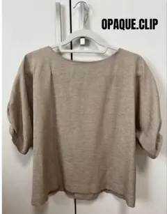 【美品】OPAQUE.CLIP 切替ボリュームスリーブカットソー
