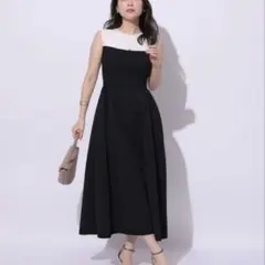HEART CLOSET ノースリーブサイドプリーツワンピース ブラック L