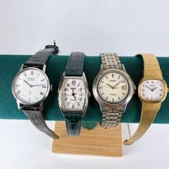 【動作未確認現状品】レディースSEIKOセイコー腕時計4本まとめセット