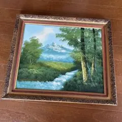 ロバートウッド 山の小川 風景画 油彩画 - メルカリ