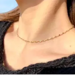 サージカルステンレス ゴールドシルバー 定番シンプル ペタルチェーン 金アレ正規