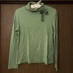 【美品】 DoCLASSE 長袖 トップス タートルネック 緑 リボン