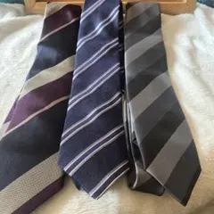ネクタイ　3本セット　シルク　ポリエステル