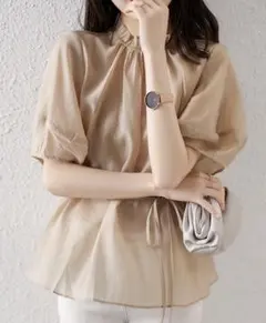 レディース トップス ブラウス フレアブラウス お洒落 大人 人気 秋 夏 Ｍ