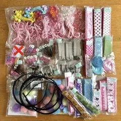 ヘアアクセサリー材料まとめ売りセット バレッタ　ヘアゴム　その他