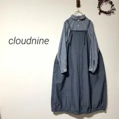 クラウドナイン【美品】 バルーンエプロンワンピース コットン ナチュラル