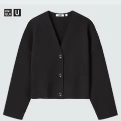 UNIQLO U メリノブレンドショートカーディガンユニクロユー　(S)