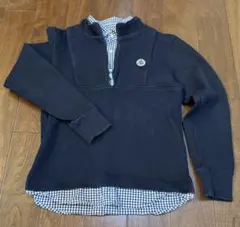 J.PRESS 飾り襟付き ネイビー トレーナー トップス