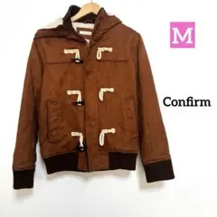 Confirm ブラウン ダッフルコート スエード風