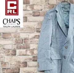 チャップスラルフローレン　テーラードジャケット　2ボタン　ストライプ　肩パット