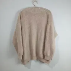 オーバーサイズ ベージュ ニットセーター