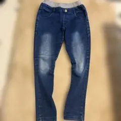 デニム風パンツ 130サイズ ウエストゴム付き