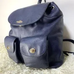 極美品】COACHコーチ リュック ビリー ペブルドレザー ピンクバッグ
