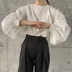 select MOCA by sonボリュームスリーブブラウス ホワイト