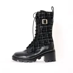 herlipto Gold Buckle Lace-Up Boots ブーツのサムネイル