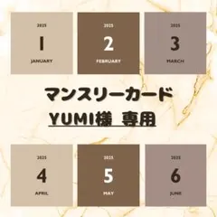 【YUMI様 専用】 ましかく マンスリーカードのサムネイル