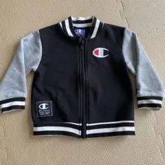Champion ジップアップアウター 90cm 黒/グレー