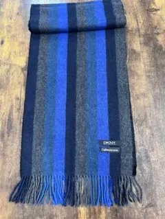DKNY ダナキャランカシミヤ100% マルチストライプマフラー