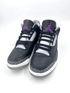 AIR JORDAN 3 RETRO BLACK/COURT US9.5