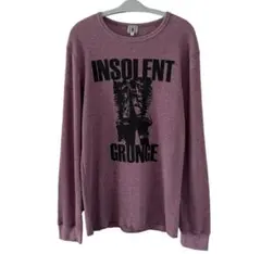 00s y2k GRUNGE プリント サーマル ロンT カットソー パンク 3