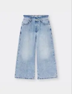 GU GIRLS デニムワイドパンツ　BLUE