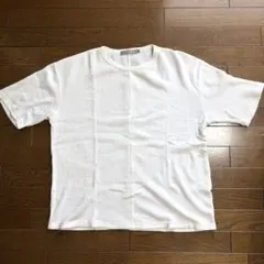 手織りヘンプ 大麻100% 生成り ラウンドヘム 半袖Tシャツ(XL)A17 