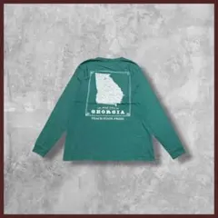 USA製 Peach State Pride 両面プリント ロンT グリーン M