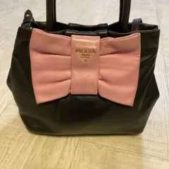 最終お値下げ/1001/PLADA ピンクリボン　ハンドバッグ　ショルダー付き