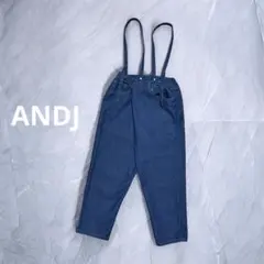美品 ANDJ 2WAYデニム サロペット ラップ テーパード ワイドパンツのサムネイル