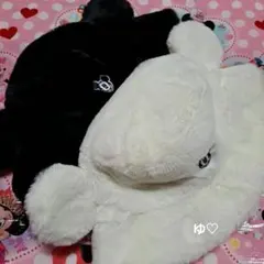 ディズニー　ミッキー　バケットハット　帽子　ファー　ブラック　ホワイト58cm