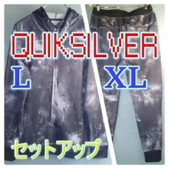 Quiksilver　上Ｌサイズ　下XLサイズ タイダイ柄　上下セットアップのサムネイル