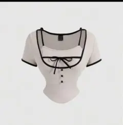 クロスバックベージュTシャツのサムネイル