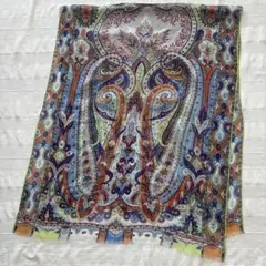 エトロ　シルク　大判ストール　ペイズリー　ETRO イタリア製　SILK 絹