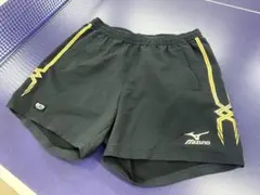 ミズノ　卓球　ショートパンツ　Oサイズ　ブラック　中古　P023