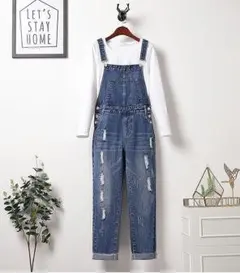 レディース 大きいサイズ 新品 春夏 (3XL) オーバーオール　サロペット9